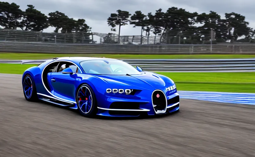 Prompt: Bugatti Chiron in a racing anime