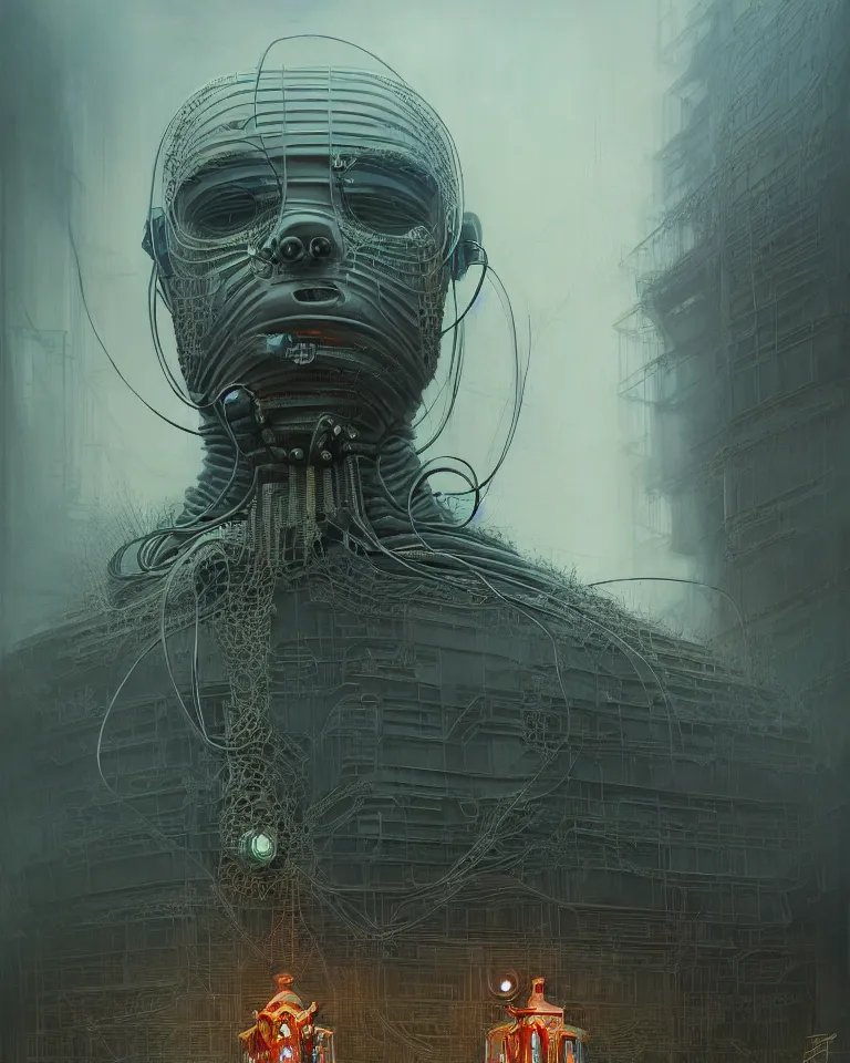 Prompt: low angle shot of a cyberpunk robot character in chernobyl, intricate, elegant, highly detailed, centered, digital painting, artstation, concept art, smooth, sharp focus, illustration, artgerm, tomasz alen kopera, peter mohrbacher, donato giancola, joseph christian leyendecker, wlop, boris vallejo