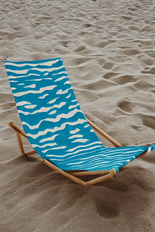 Image similar to minimalist boho style art of a beach chair