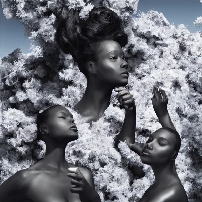 Image similar to portrait fragrance advertising campaign by richard mosse