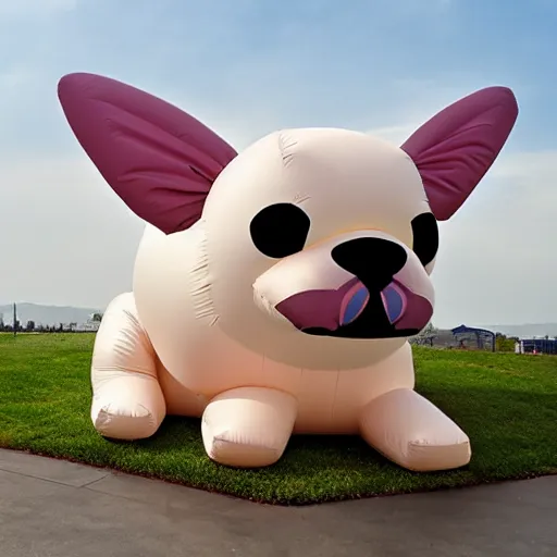 Image similar to a giant inflatable french bulldog