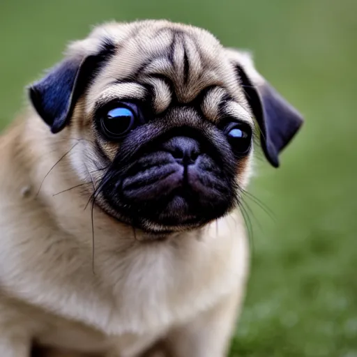 Image similar to a pug gerbil hybrid puppy