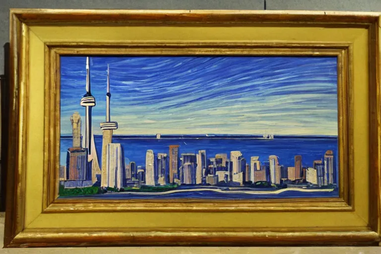 Prompt: group of seven painting of toronto