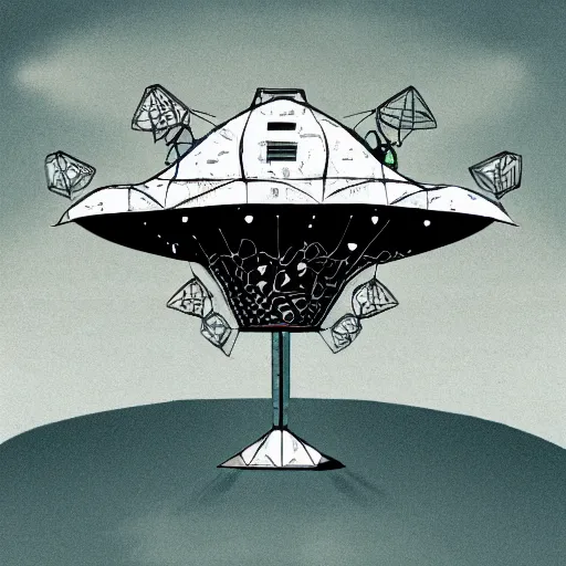 Image similar to the mothership is lame, digital art