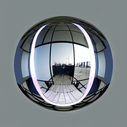 Image similar to the inside of a mirror sphere