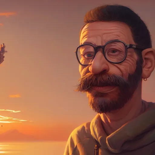 Image similar to highly detailed portrait otto from the simpsons, in gta v, stephen bliss, unreal engine, fantasy art by greg rutkowski, loish, rhads, ferdinand knab, makoto shinkai and lois van baarle, ilya kuvshinov, rossdraws, tom bagshaw, global illumination, radiant light, detailed and intricate environment