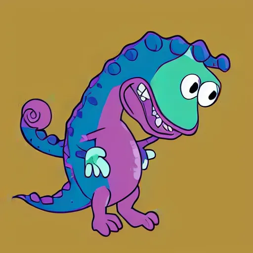 a cute dinosaur cartoon with big eyes smiling and | Stable Diffusion |  OpenArt