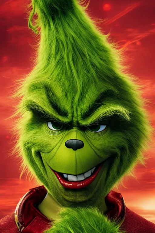 Image similar to The Grinch that stole Ironman's armor, Ironman Grinch, 4k