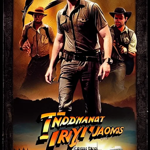 Image similar to movie poster Chris Pratt as Indiana Jones in Indiana Jones and the City of R’yleh