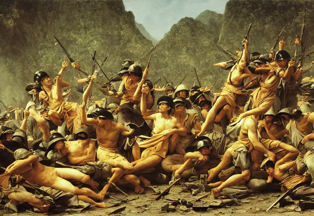 Image similar to vietnam war by jacques - louis david