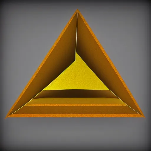 Image similar to serpinksy tetrahedron, fractal, triangles inside of triangles, 3 d render