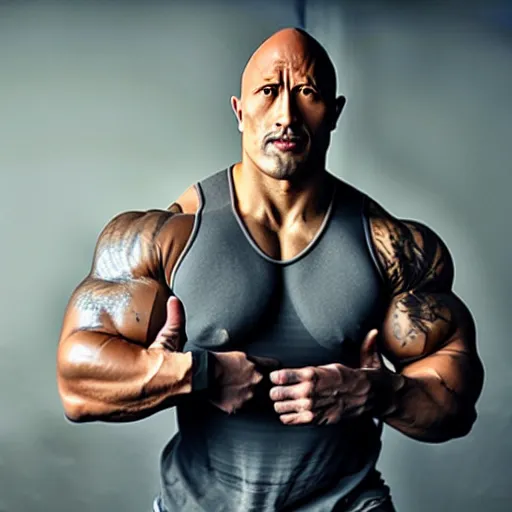 Prompt: asian dwayne johnson, studio lighting