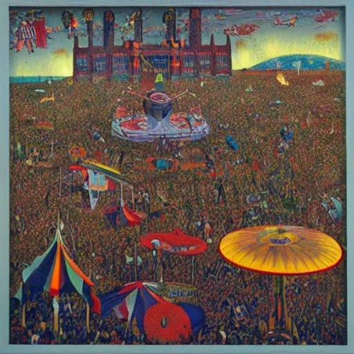 Image similar to artwork of pedro bell, parliament, funkadelic, george clinton, bootsy collins, the mothership, chocolate city, a sunday afternoon on the island of la grande jatte