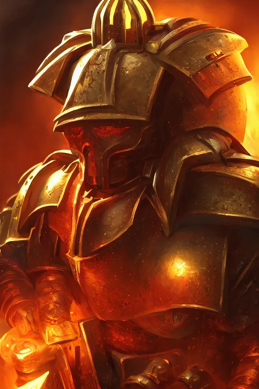 Image similar to armor portrait heros warhammer 4 0 k horus heresy fanart - the primarchs emperor by johannes helgeson animated with vfx concept artist & illustrator global illumination ray tracing hdr fanart arstation zbrush central hardmesh 8 k octane renderer comics stylized