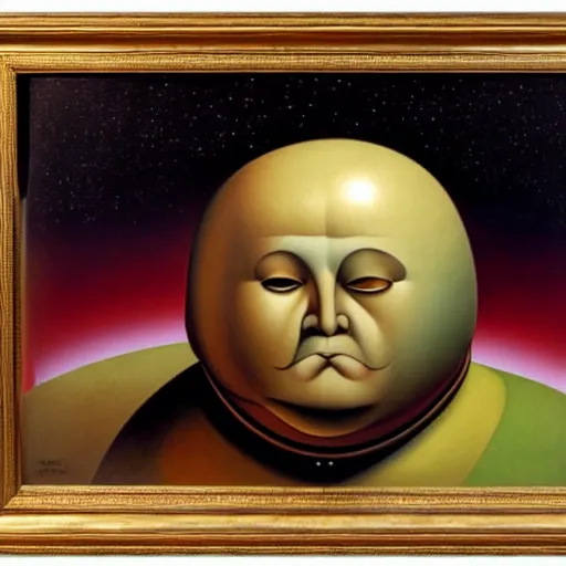 Image similar to portrait of a mars colonist by botero