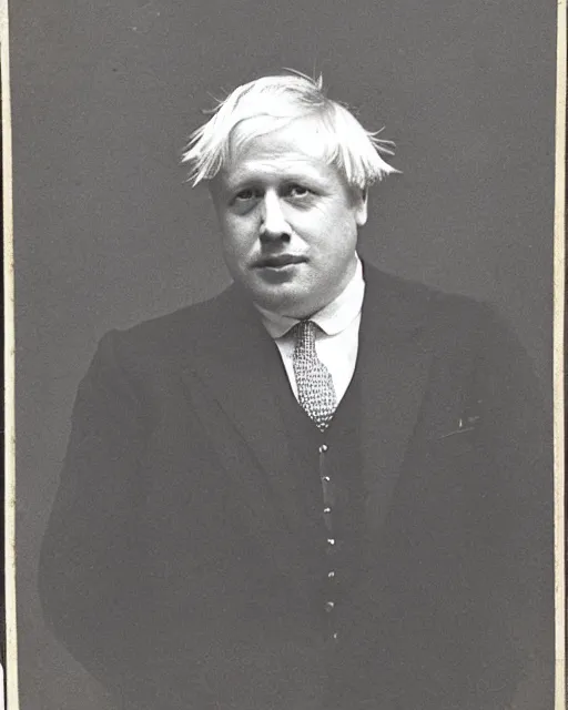 Image similar to a 1 8 9 0 s portrait of boris johnson