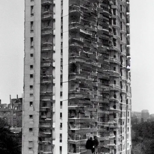 Image similar to The flat was seven flights up, and Winston, who was thirty-nine and had a varicose ulcer above his right ankle, went slowly, resting several times on the way. On each landing, opposite the lift-shaft, the poster with the enormous face gazed from the wall. It was one of those pictures which are so contrived that the eyes follow you about when you move. BIG BROTHER IS WATCHING YOU, the caption beneath it ran.