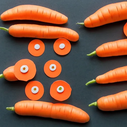 Prompt: a carrot getting eaten, stop motion sheet, animation,