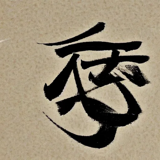 Image similar to caligraphy of the japanese character 気