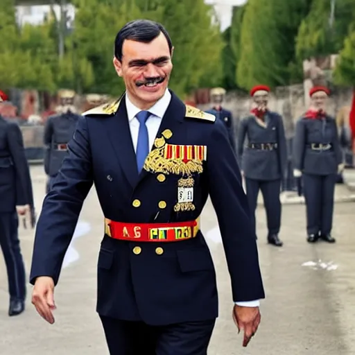 Prompt: spanish president pedro sanchez as hitler wearing a nazi uniform