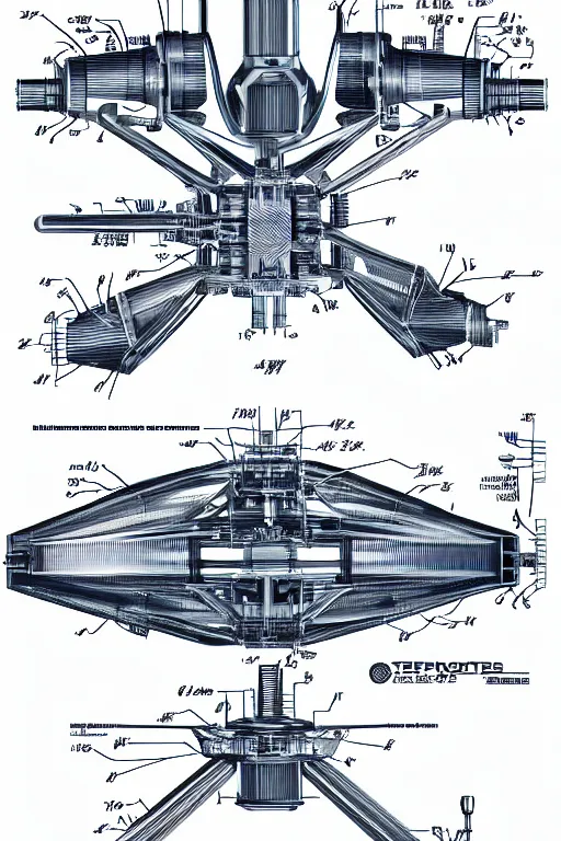 Prompt: transformer based on a seat 1 2 7 exploded view, ultra - detailed, scientific schematics, blueprint, hyperdetailed vector technical documents, callouts, archviz, legend, patent registry