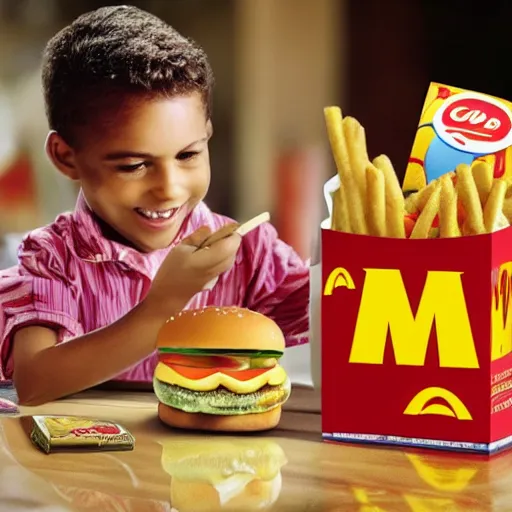 Image similar to cuban cigar as a mcdonald's happy meal toy