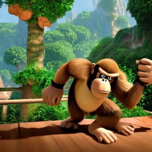 Image similar to donkey kong, photorealistic, unreal engine 5,