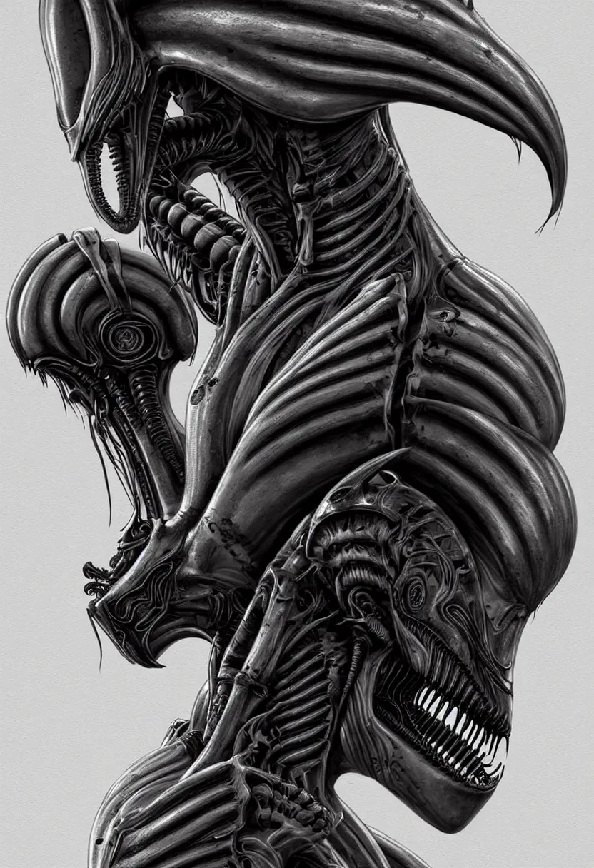 Image similar to beautiful symmetrical xenomorph female face, aesthetic art, 8 k, high details, digital painting, concept art, matte painting, art by arstation and mimmo rottela, pixels art by paul robertson