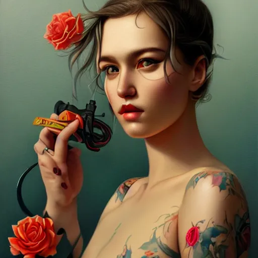 Image similar to Lofi portrait by Tristan Eaton Stanley Artgerm and Tom Bagshaw