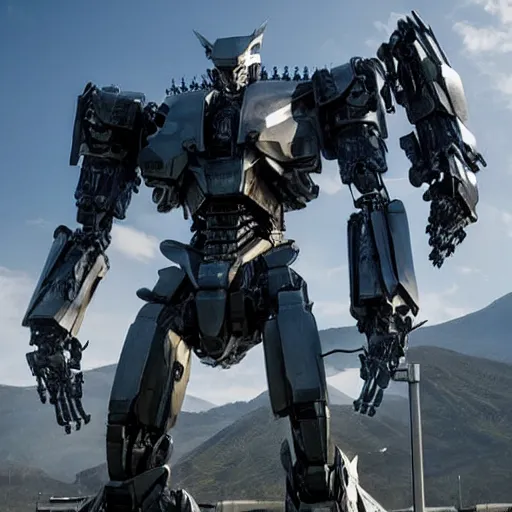 Image similar to cinematic still in westworld and pacific rim movie and real steel movie, full body mega mech by mamoru nagano