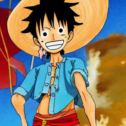 Image similar to luffy by studio ghibli