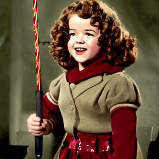 Prompt: shirley temple as hermione granger