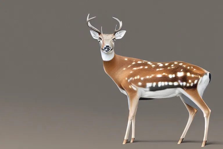 Image similar to a fallow deer by WLOP on artstation,