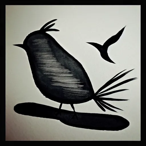 Image similar to zen bird ink