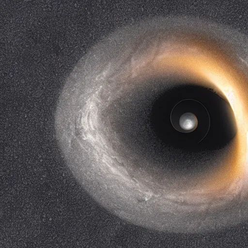 Prompt: a black hole condensed inside a marble