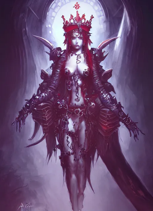 Image similar to a beautiful queen of the underworld fullbody view, highly detailed, yoshitaka amano, trending on artstation, soft light, sharp focus, illustration, character design, concept art