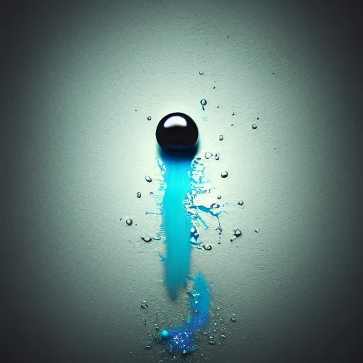 Prompt: abstract 3D object made out of chrome on a white background dripping on the floor by David McLeod and Alberto Seveso, watery, flow, Blender Render, Transparent, Holographic, unreal engine, highly detailed, album cover art