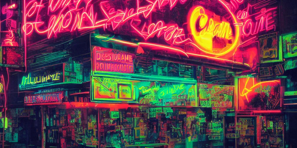 Image similar to dream of californication, cyberwave, neon, cinematic,