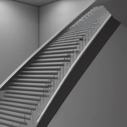 Prompt: m. c. escher stairs, octane render, unreal engine, 4 k