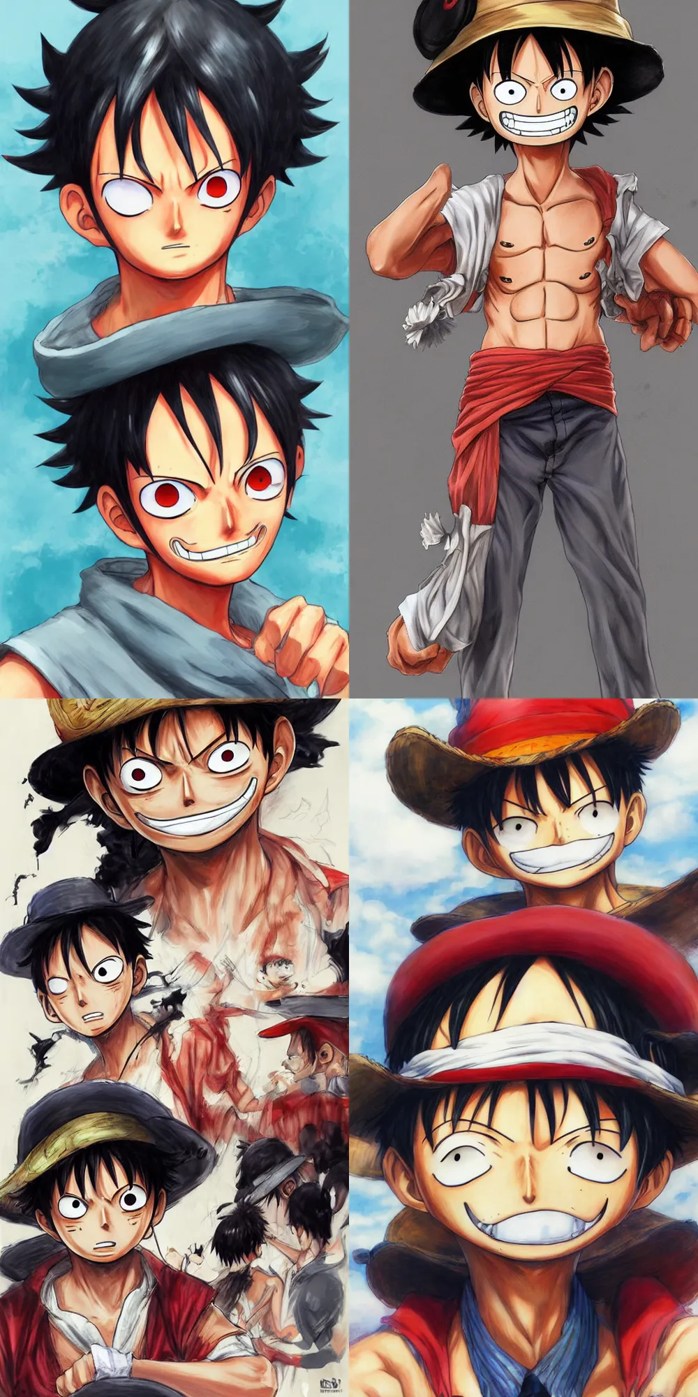 Prompt: Luffy by Range Murata, concept art, trending on artstation