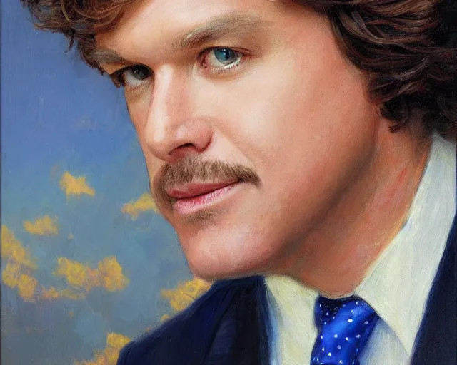 closeup portrait of tucker carlson dressed up for fox | Stable ...