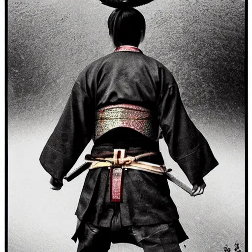 Image similar to realistic samurai in a old art japonese