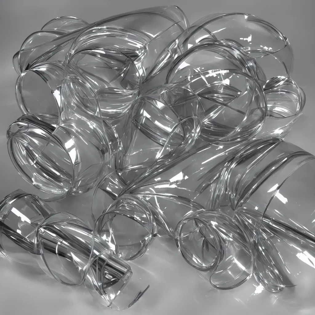 Image similar to a inflatable transparent chrome tube