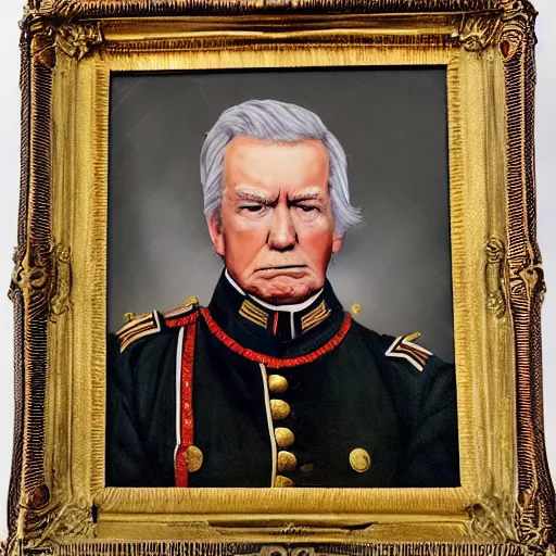Prompt: trump as a decorated civil war general, portrait