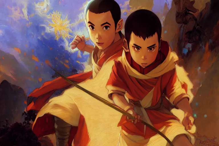 Image similar to atla, avatar the last airbender, sunny, painting by gaston bussiere, craig mullins, j. c. leyendecker