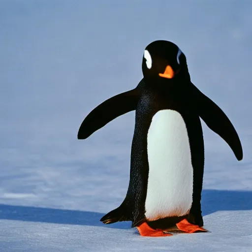 Image similar to photo of a penguin in a nun’s habit