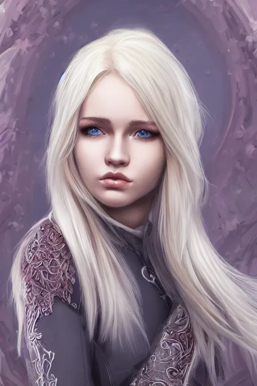 Image similar to beautiful russian teenager with short platinum blonde hair, HD, D&D 4k, 8k, incredibly detailed, intricate, masterpiece, digital illustration, character design, concept art