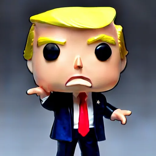 Image similar to a funko pop of donald trump