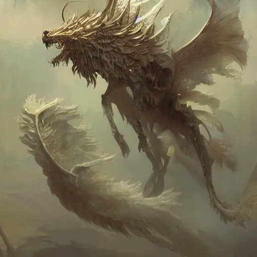 Image similar to a beautiful new creature from folklore, clear detailed view. ethereal fantasy art by greg rutkowski