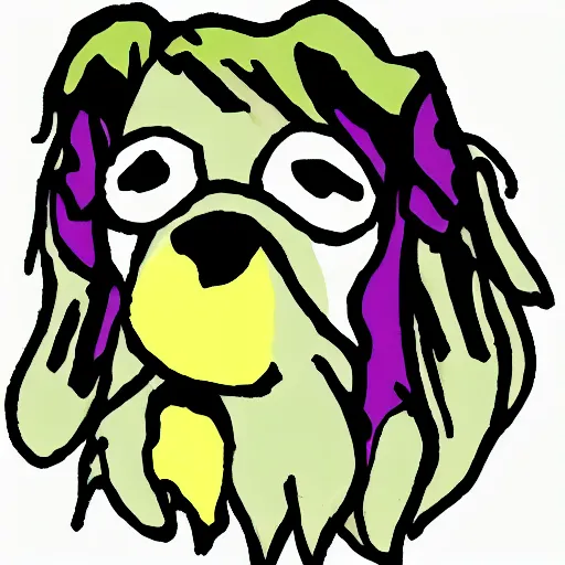 Image similar to stinky dog, ms paint